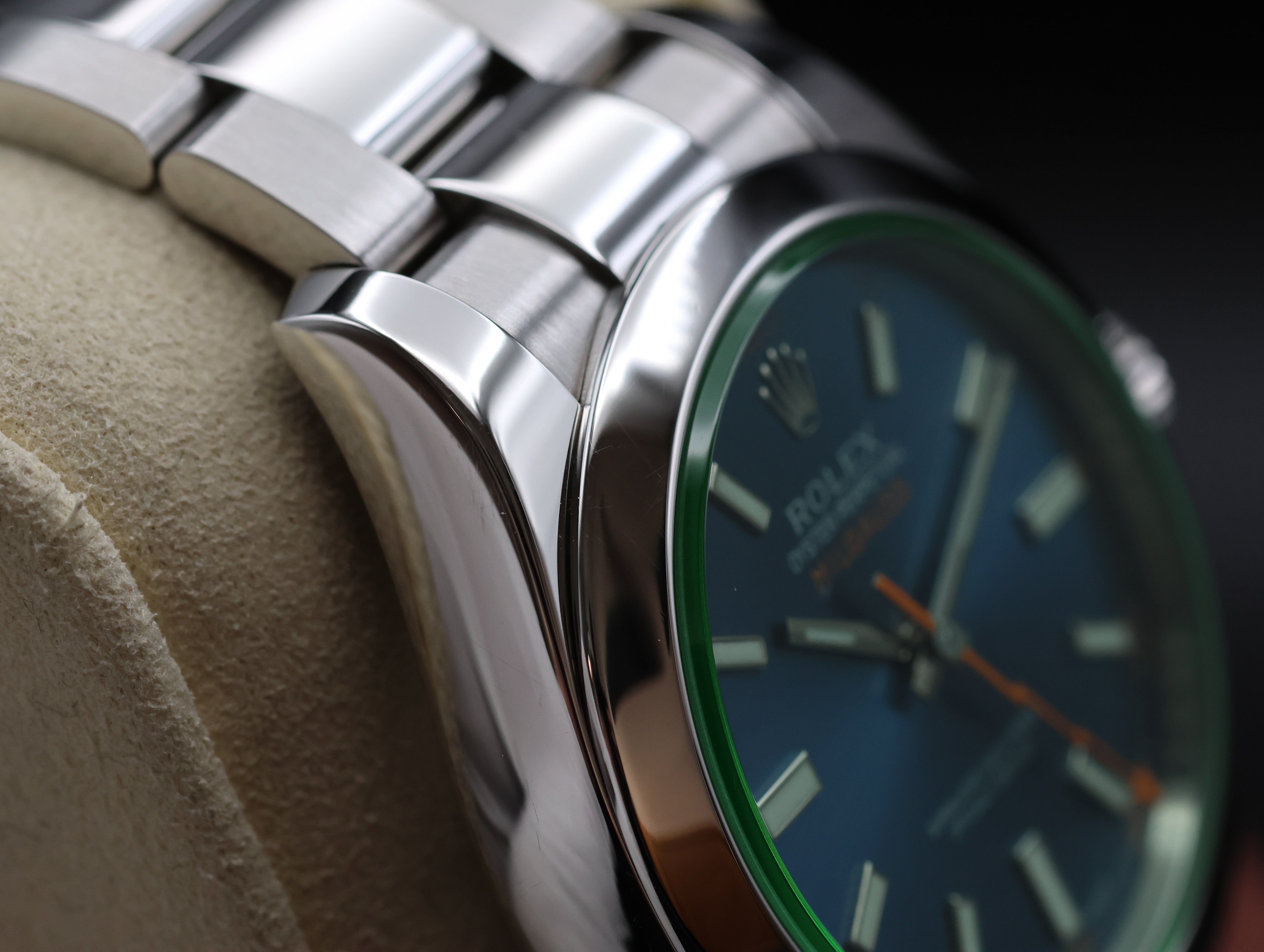 Rolex Milgauss 116400GV – Z-Blue Dial with Green Sapphire Crystal