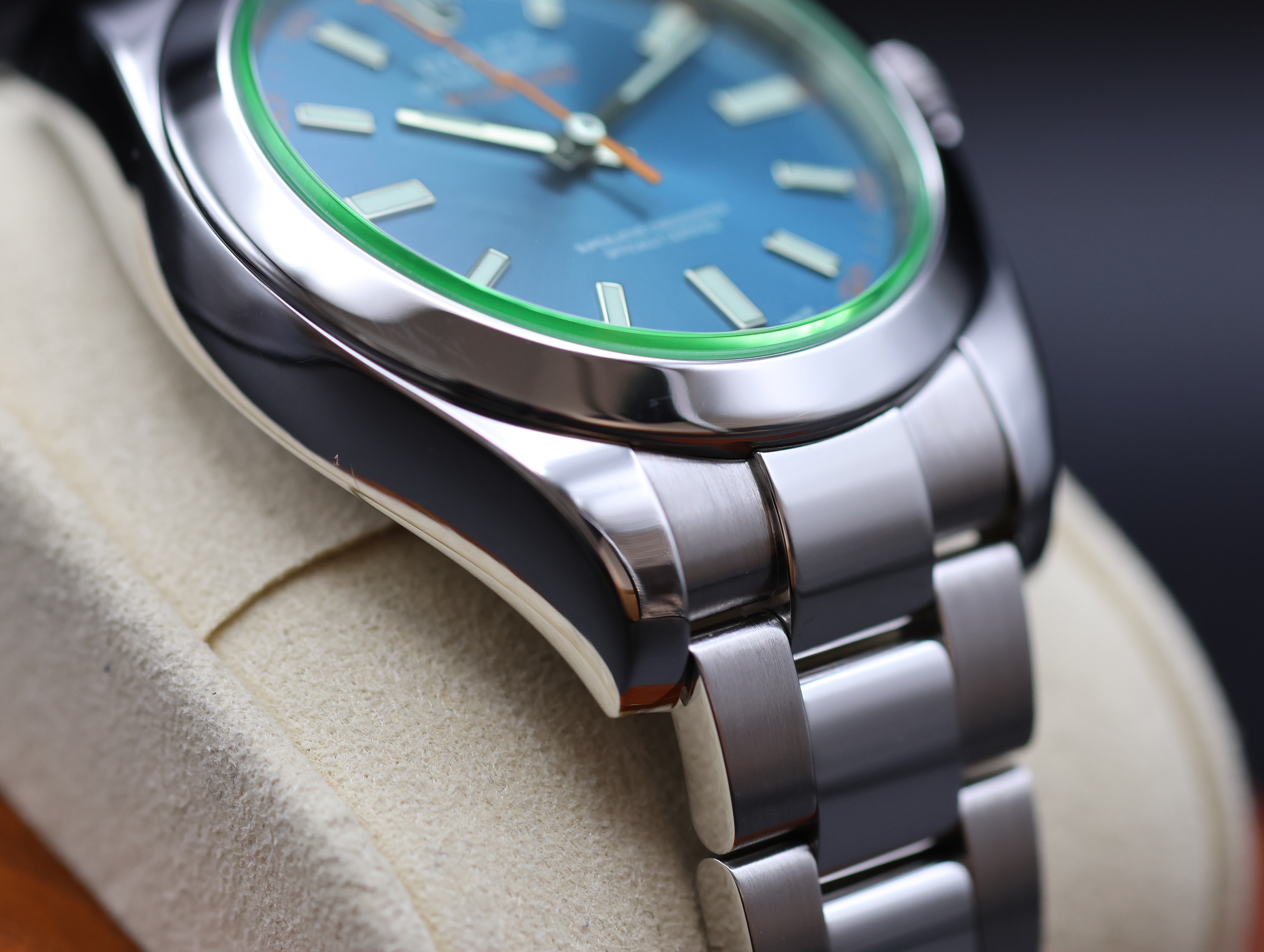 Rolex Milgauss 116400GV – Z-Blue Dial with Green Sapphire Crystal